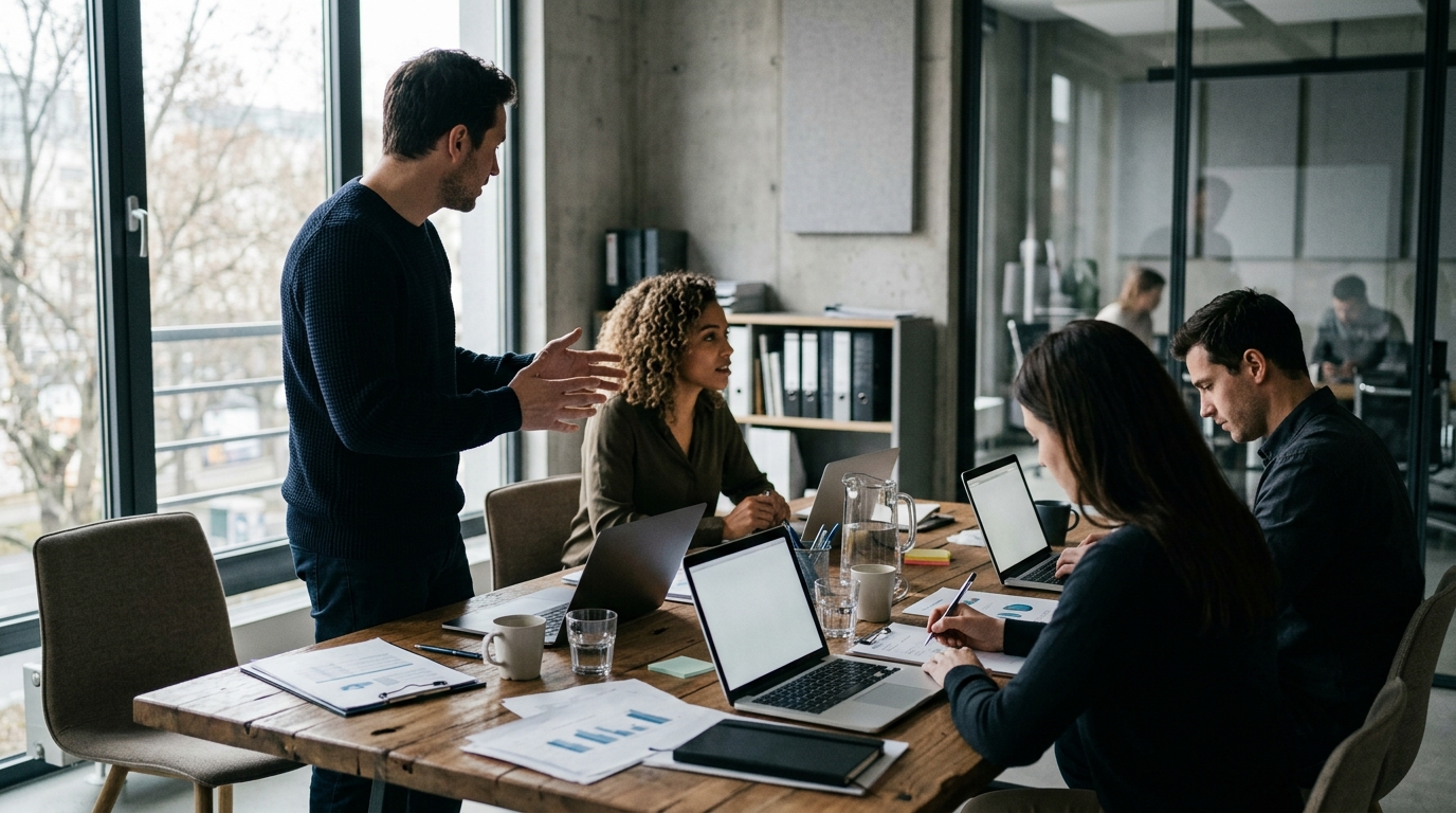 Travail d'équipe sur un plan de croissance